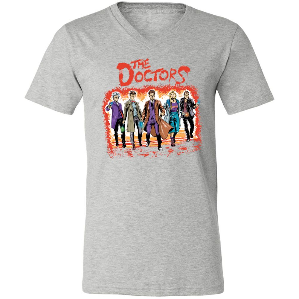 Unisex V-Neck T-Shirt - GRRQ6M1N - Athletic Heather - 7