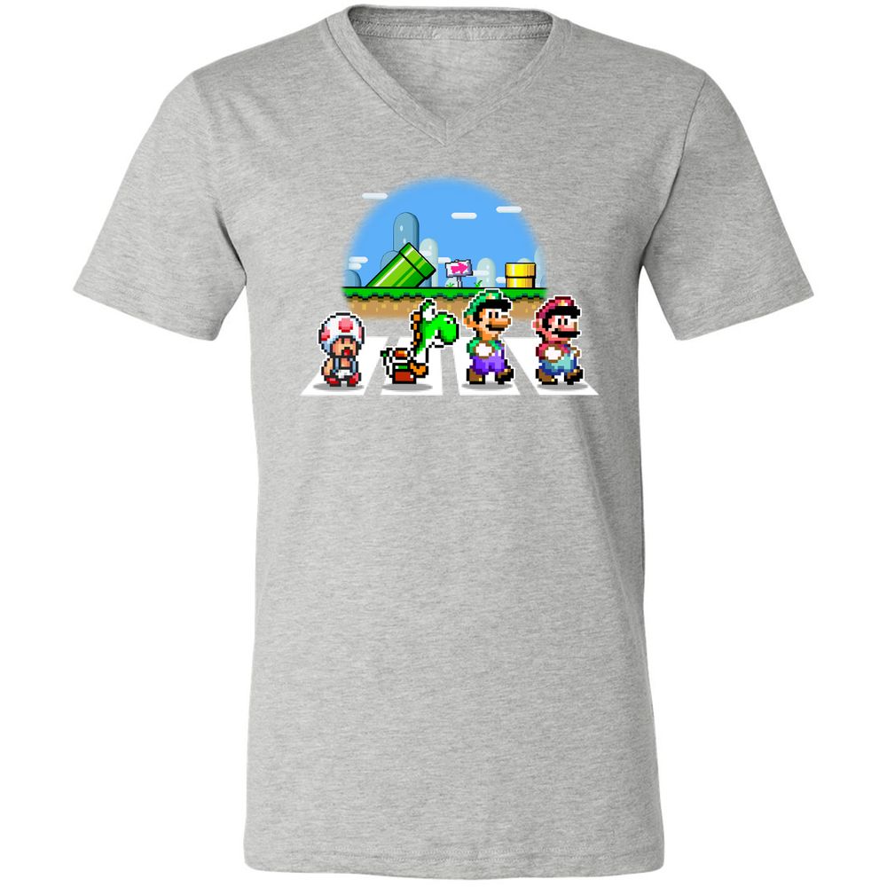 Unisex V-Neck T-Shirt - R4W2CWZ6 - Athletic Heather - 7