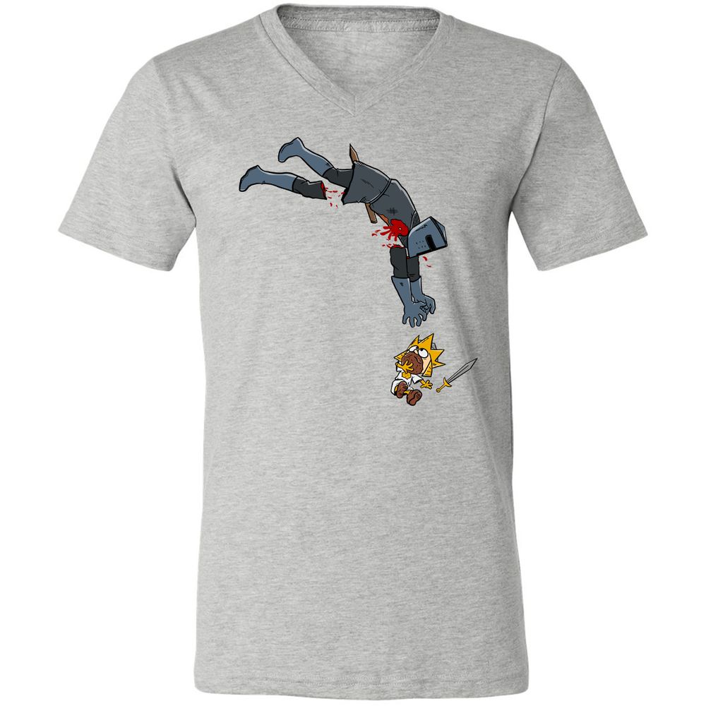 Unisex V-Neck T-Shirt - 4NC6AP3Z - Athletic Heather - 7