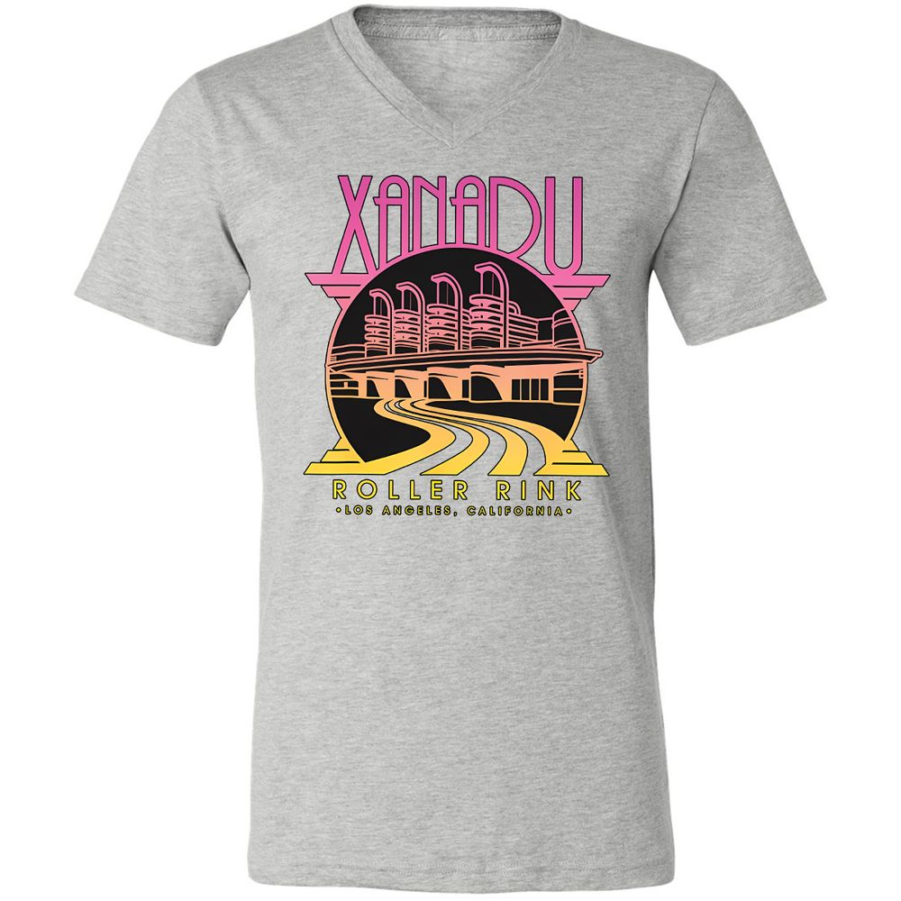 Olivia Newton-John Xanadu Roller Rink Pink Yellow Fade - Athletic Heather - 7