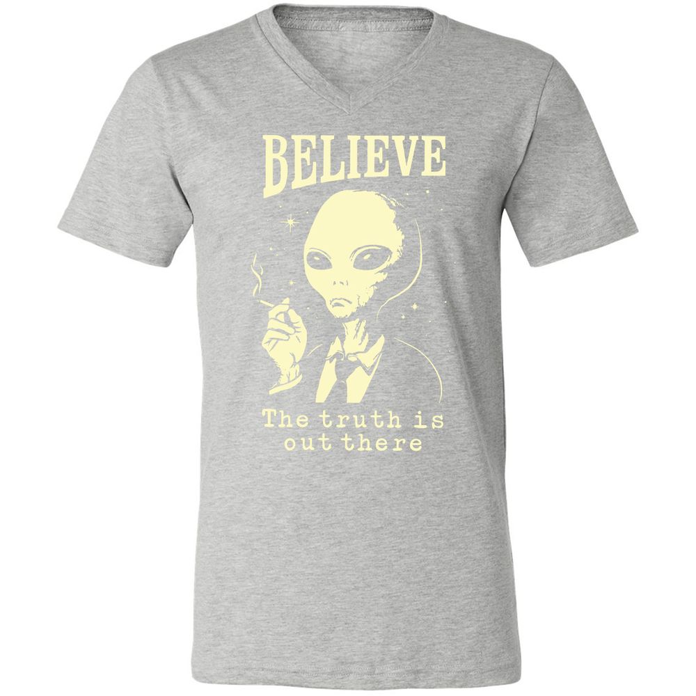 Unisex V-Neck T-Shirt - SNB6TE8J - Athletic Heather - 7