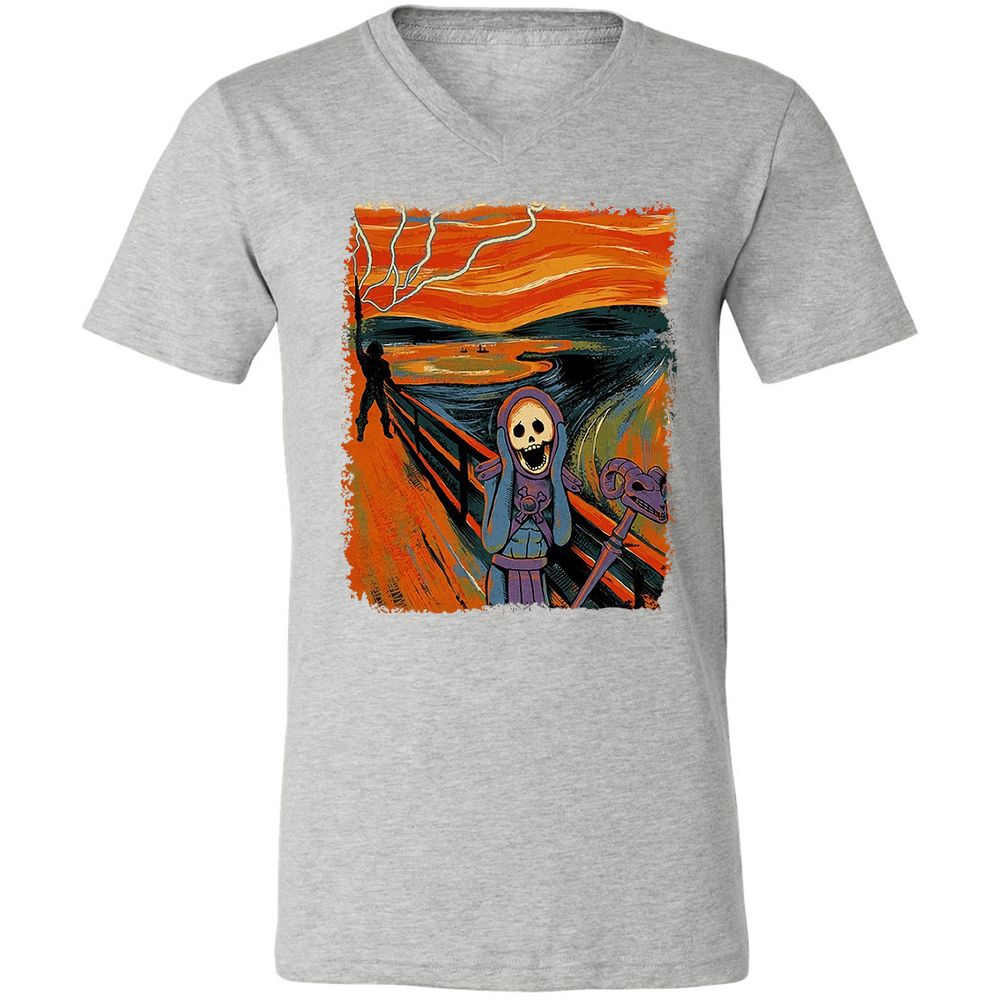 Unisex V-Neck T-Shirt - VSHACUC5 - Athletic Heather - 7