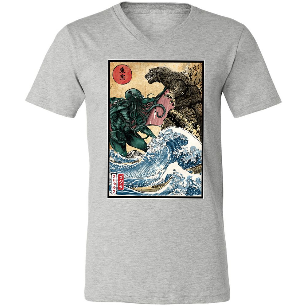 Unisex V-Neck T-Shirt - F1AY3XDG - Athletic Heather - 7