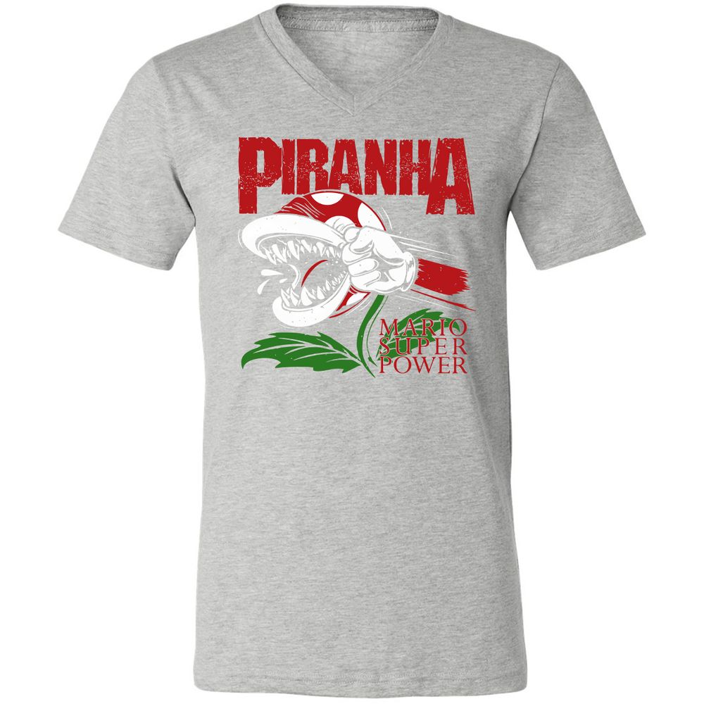 Unisex V-Neck T-Shirt - 2UREPV9T - Athletic Heather - 7
