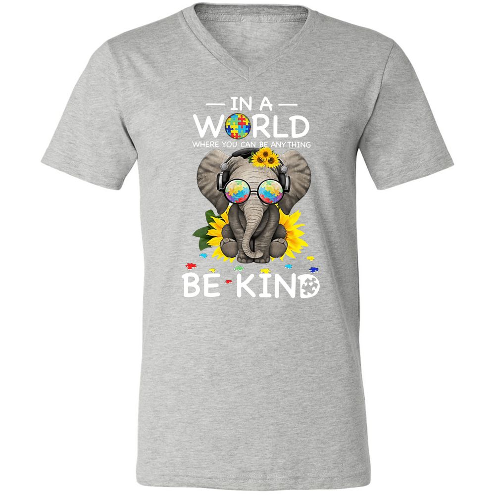 Unisex V-Neck T-Shirt - G77U5664 - Athletic Heather - 7