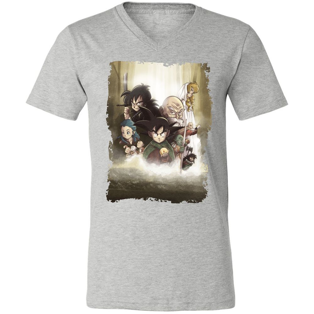 Unisex V-Neck T-Shirt - ZNUUR6J7 - Athletic Heather - 7