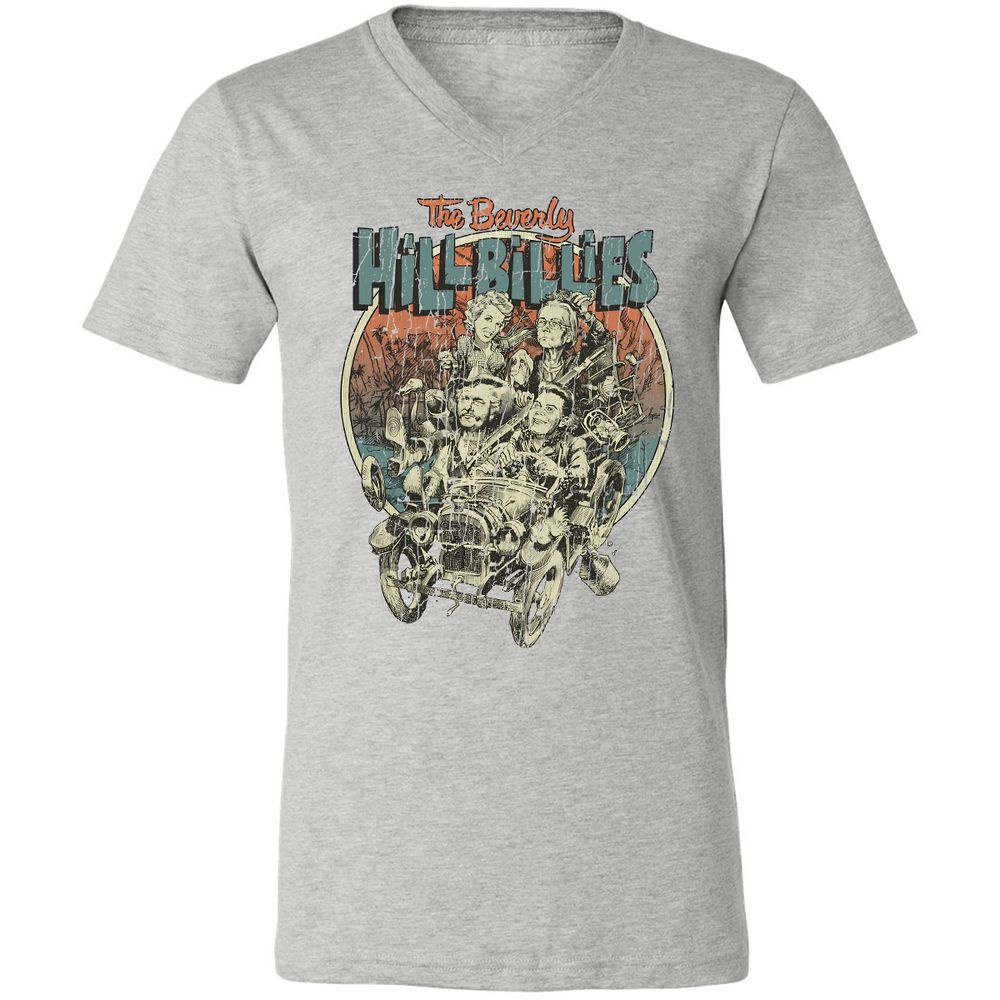 Unisex V-Neck T-Shirt - KXGQ6THJ - Athletic Heather - 7