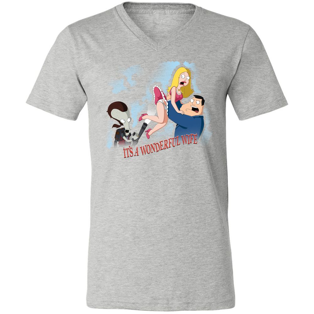Unisex V-Neck T-Shirt - SVUM5427 - Athletic Heather - 7
