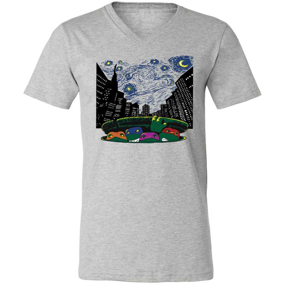 Unisex V-Neck T-Shirt - RBDQT7AU - Athletic Heather - 7