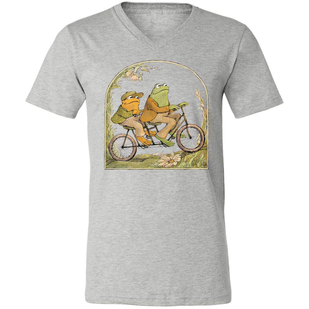 Unisex V-Neck T-Shirt - 7AV6YHNU - Athletic Heather - 7