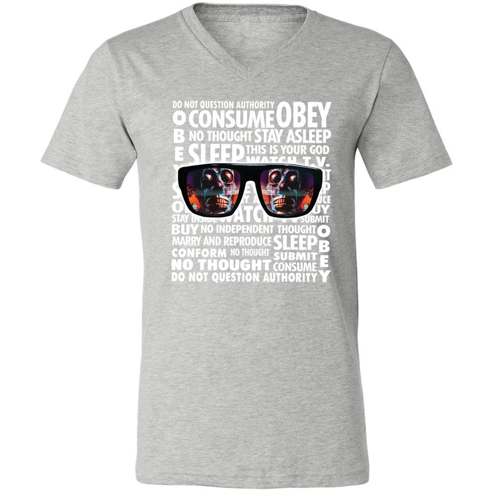 Unisex V-Neck T-Shirt - 234MZWL2 - Athletic Heather - 7
