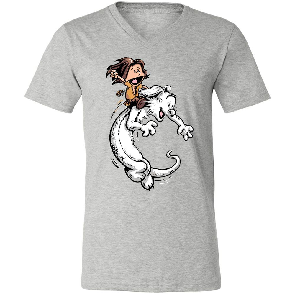 Unisex V-Neck T-Shirt - JDGT97T6 - Athletic Heather - 7