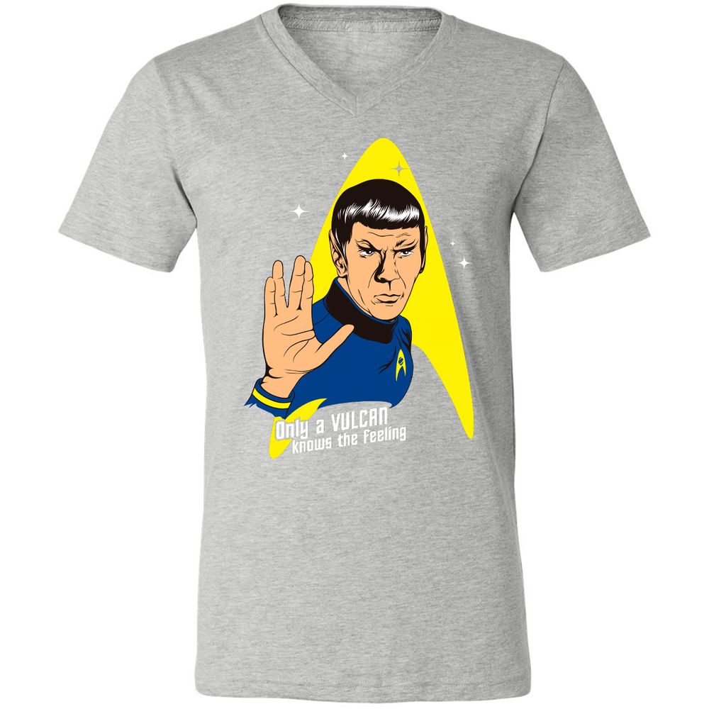 Unisex V-Neck T-Shirt - 9JQPN2ZJ - Athletic Heather - 7