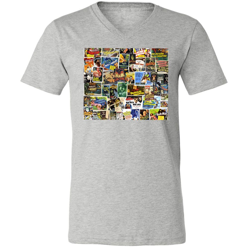 Unisex V-Neck T-Shirt - ZB6U65SP - Athletic Heather - 7