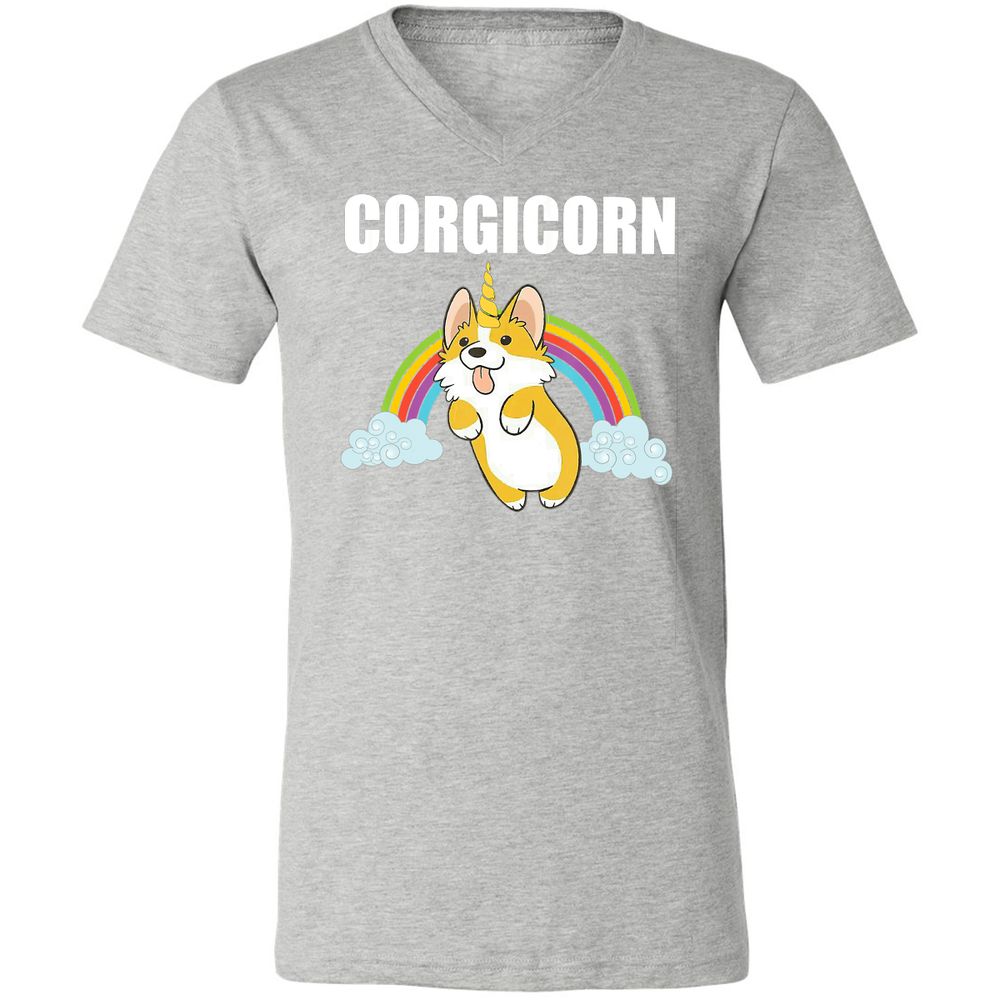 Unisex V-Neck T-Shirt - A6K9J5AZ - Athletic Heather - 7