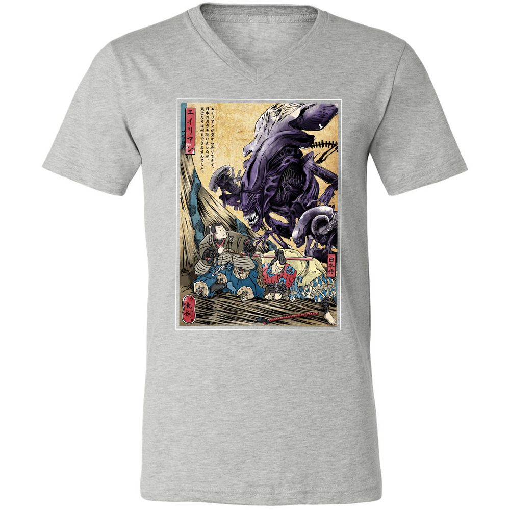 Unisex V-Neck T-Shirt - T66RFLWZ - Athletic Heather - 7