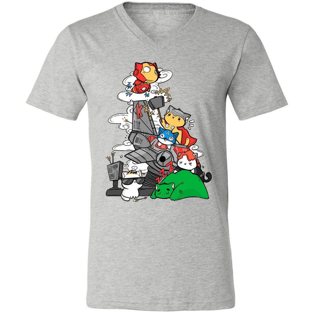 Unisex V-Neck T-Shirt - GMAU33EJ - Athletic Heather - 7