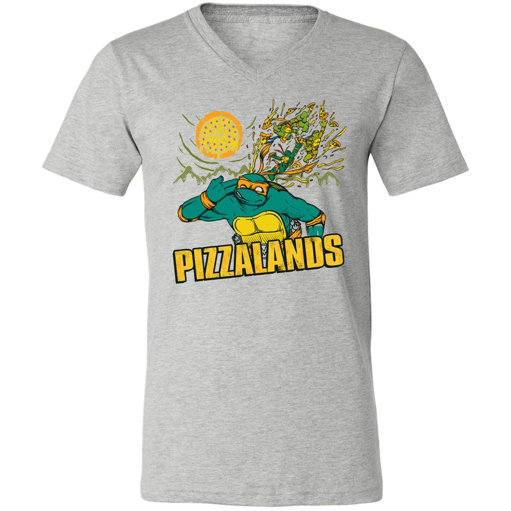 Unisex V-Neck T-Shirt - UQR9CC7Q - Athletic Heather - 7