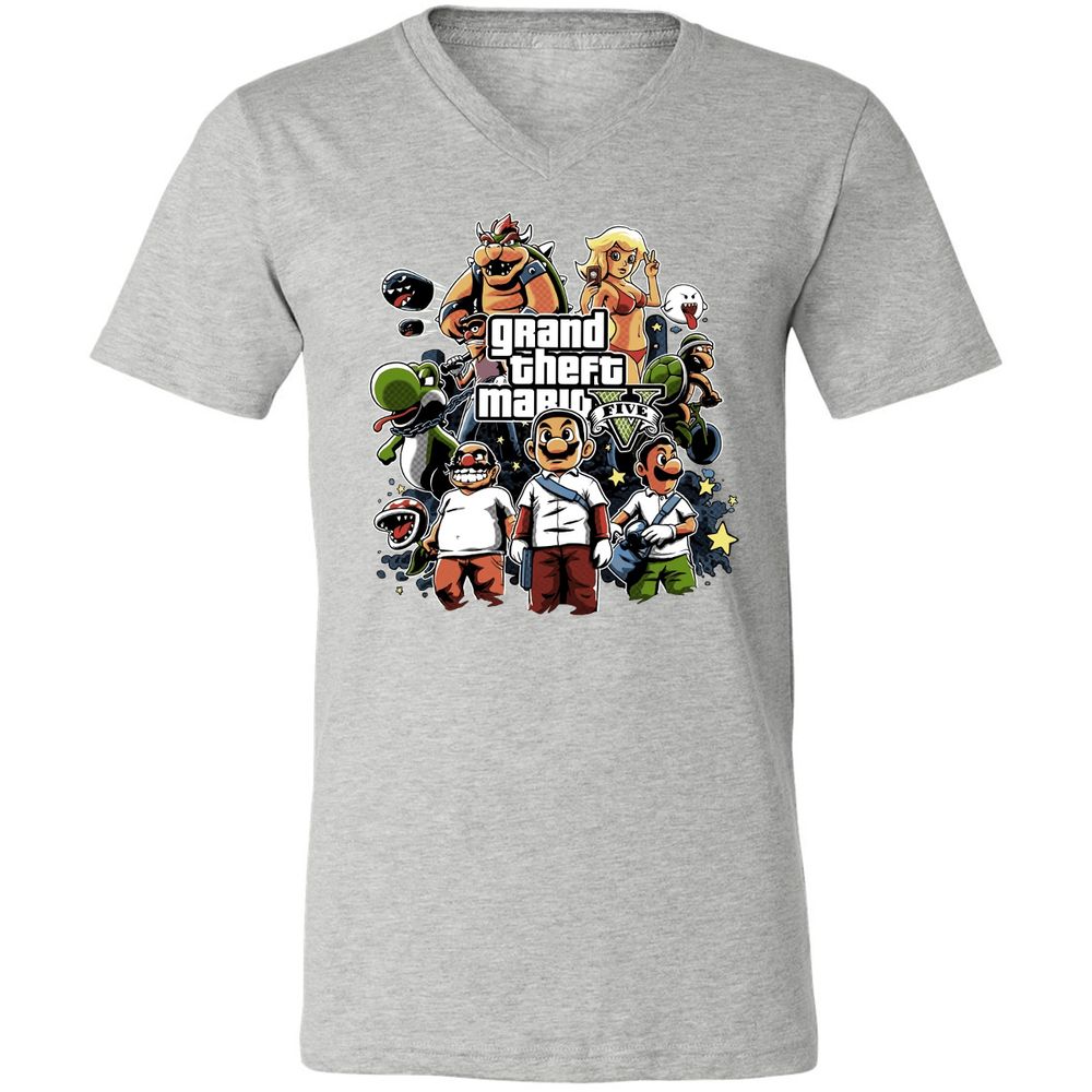 Unisex V-Neck T-Shirt - F39AGP7U - Athletic Heather - 7
