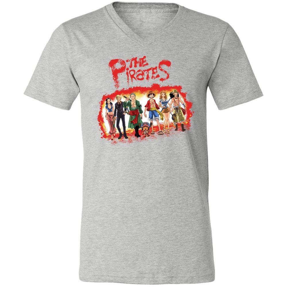 Unisex V-Neck T-Shirt - 9A2C7QK4 - Athletic Heather - 7