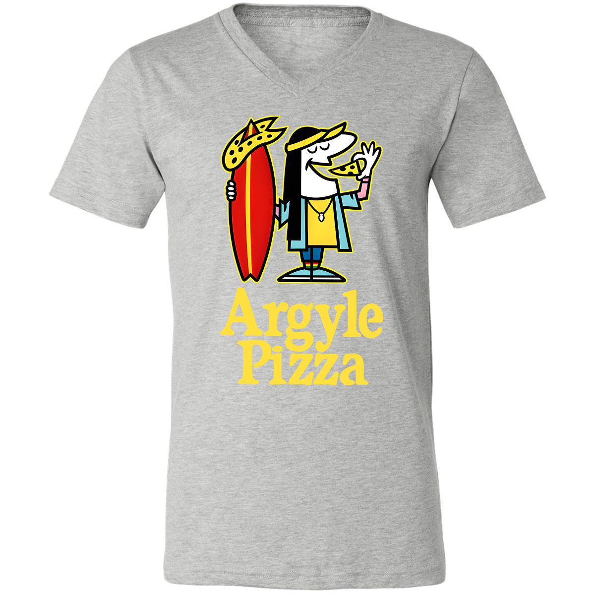 Unisex V-Neck T-Shirt - YQS359C3 - Athletic Heather - 7