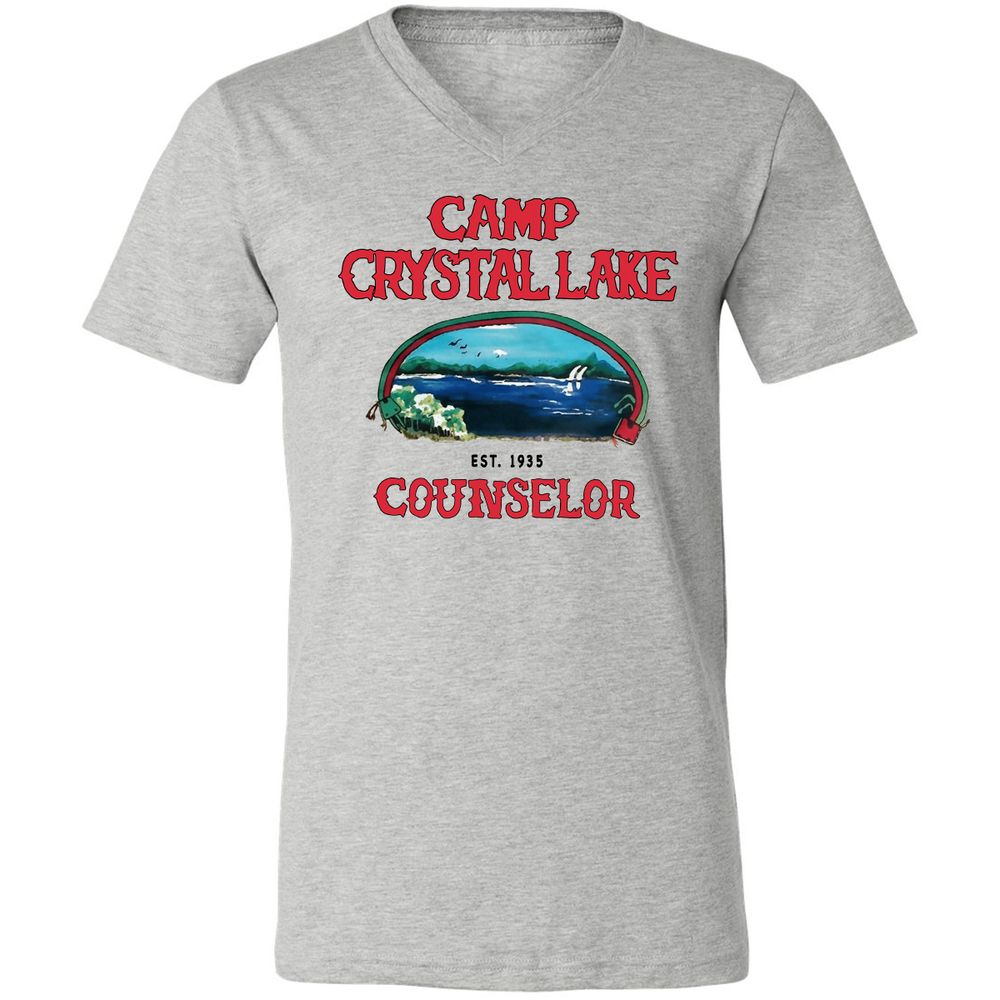 Unisex V-Neck T-Shirt - 8CDCVASV - Athletic Heather - 7