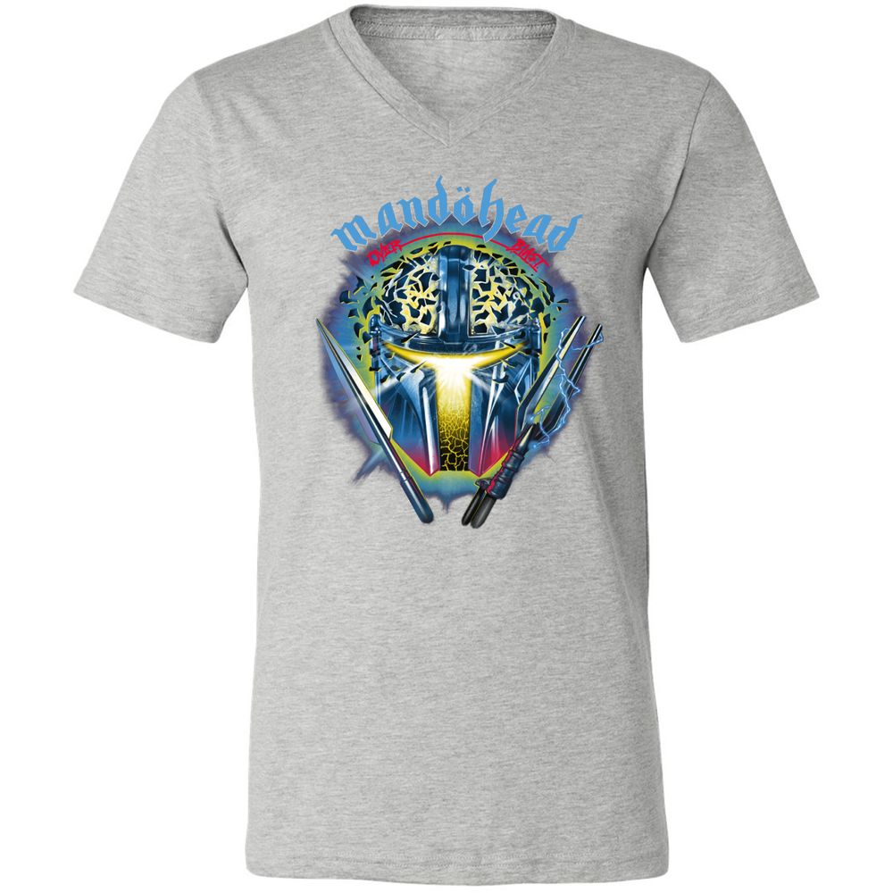 Unisex V-Neck T-Shirt - RM5U8C41 - Athletic Heather - 7