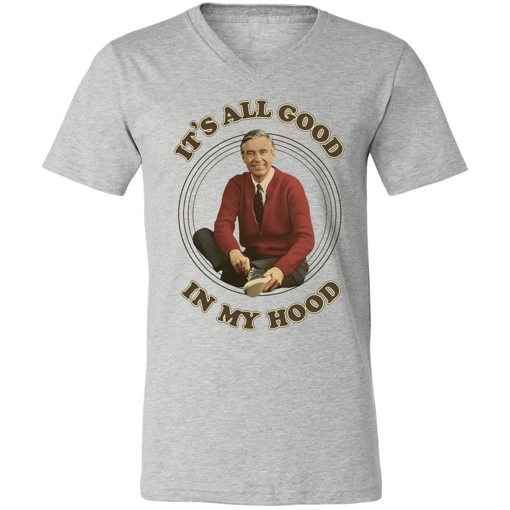 Unisex V-Neck T-Shirt - 9DKUWQ8N - Athletic Heather - 7