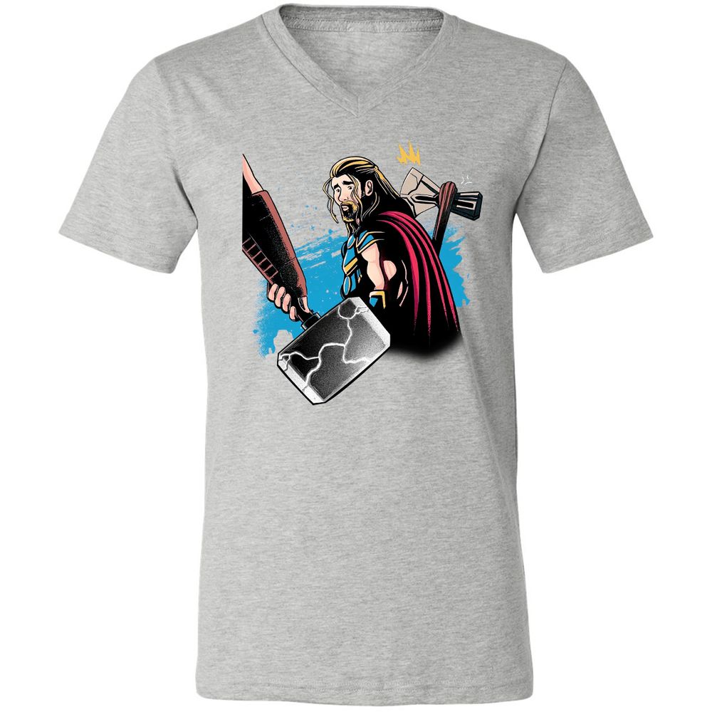 Unisex V-Neck T-Shirt - R4BTFEFH - Athletic Heather - 7