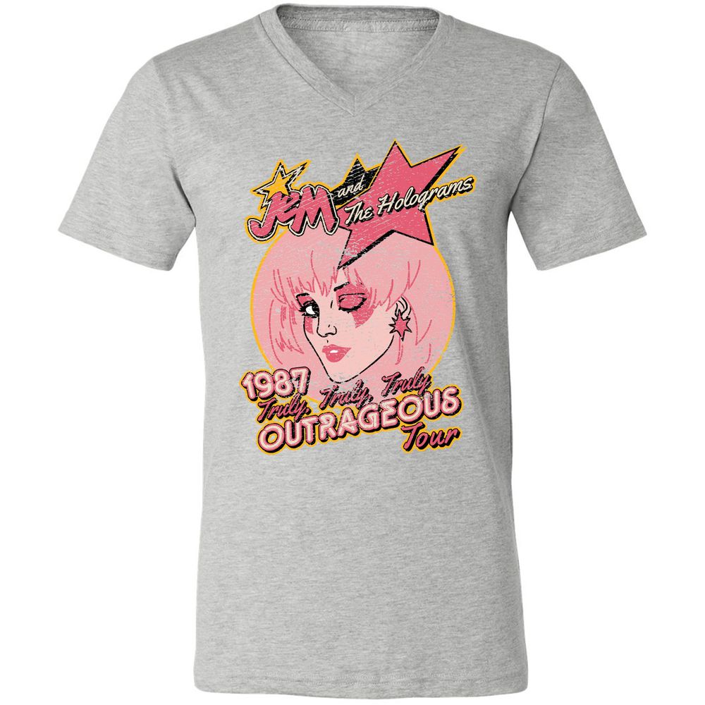 Unisex V-Neck T-Shirt - 4Y2HTL2P - Athletic Heather - 7