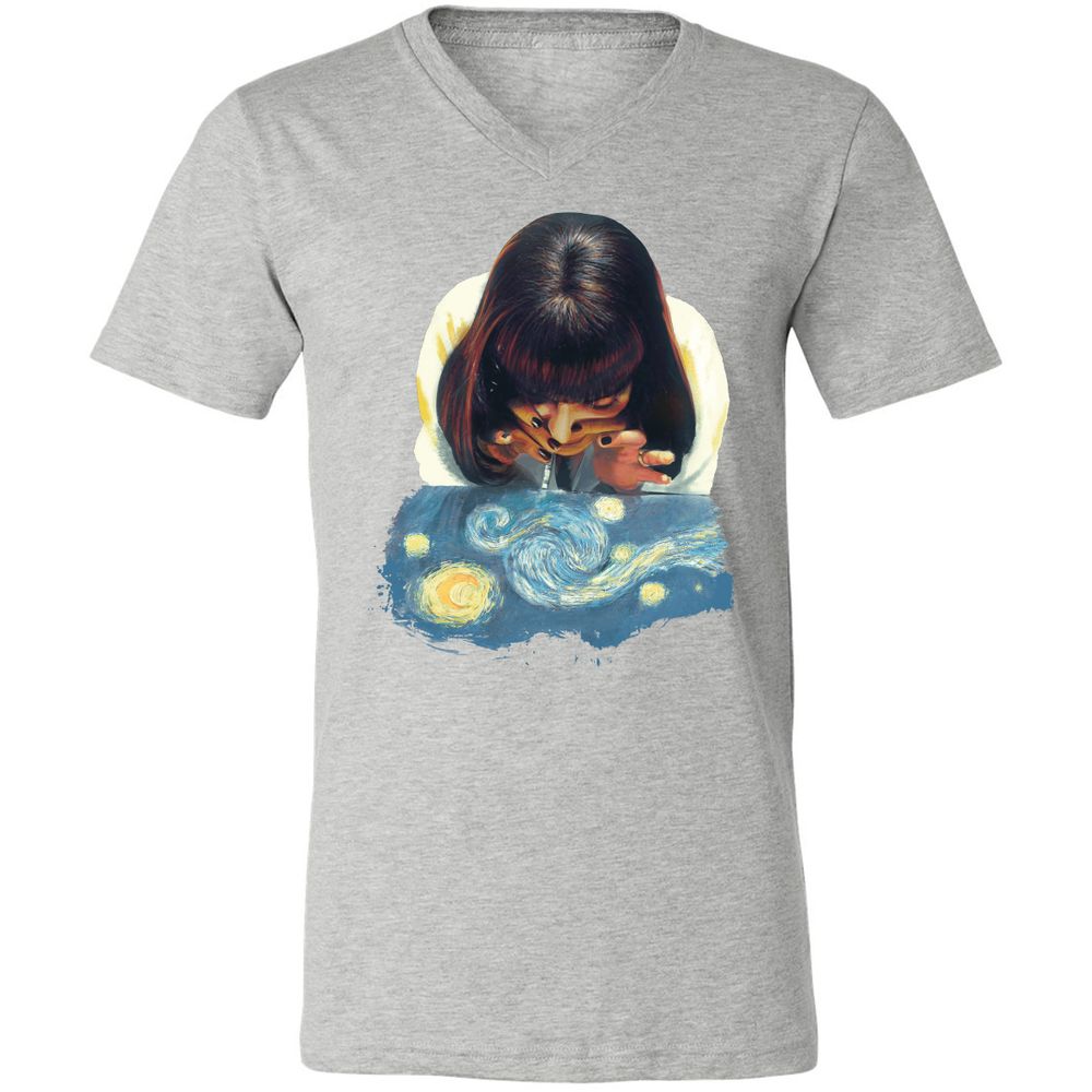 Unisex V-Neck T-Shirt - NCLHZQQT - Athletic Heather - 7