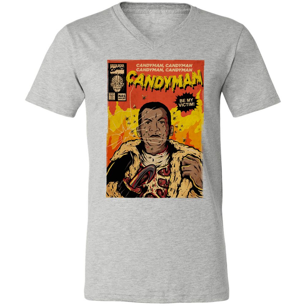 Unisex V-Neck T-Shirt - BKH4T9YG - Athletic Heather - 7