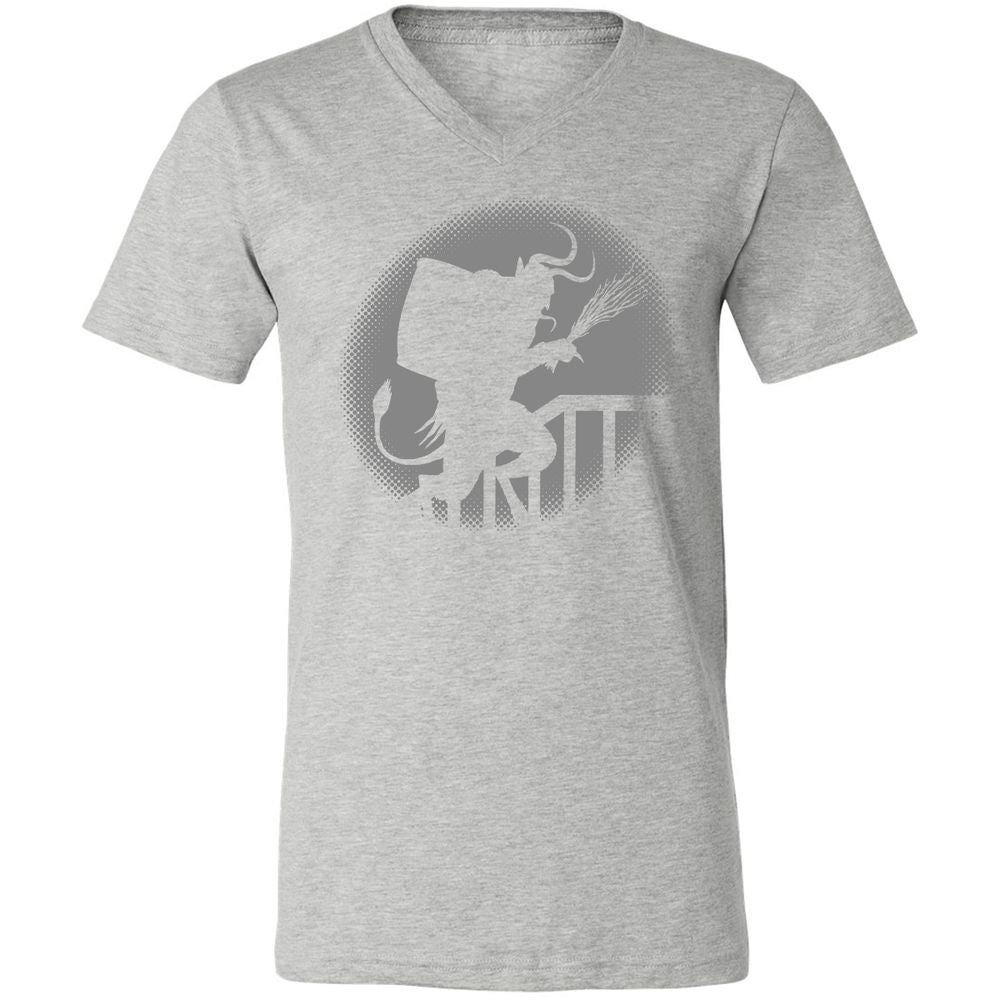 Unisex V-Neck T-Shirt - 4YNB32GQ - Athletic Heather - 7