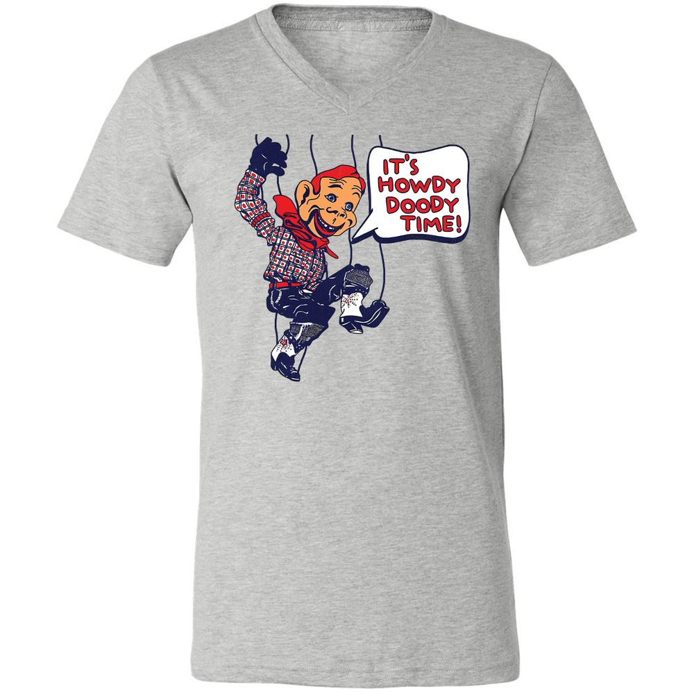 Unisex V-Neck T-Shirt - TXFQE2PB - Athletic Heather - 7