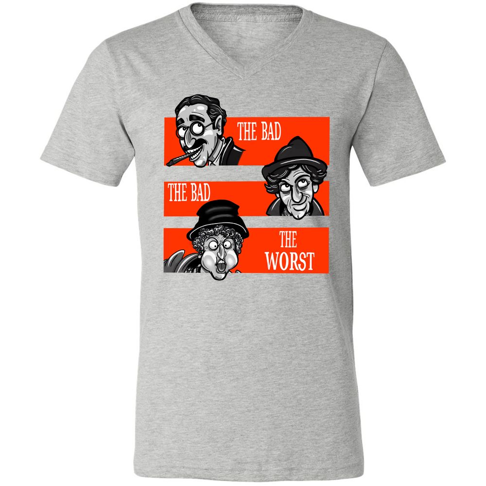 Unisex V-Neck T-Shirt - YXNJ74KD - Athletic Heather - 7