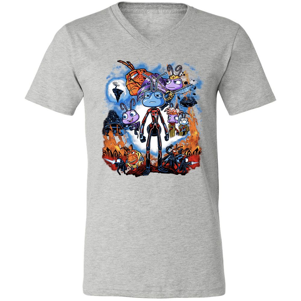 Unisex V-Neck T-Shirt - 5S83YZV3 - Athletic Heather - 7