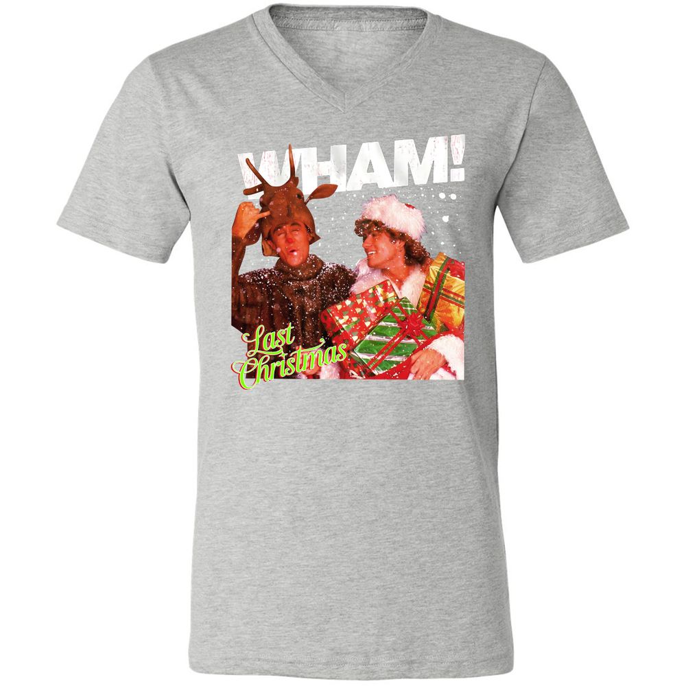 Unisex V-Neck T-Shirt - HF4KKP13 - Athletic Heather - 7