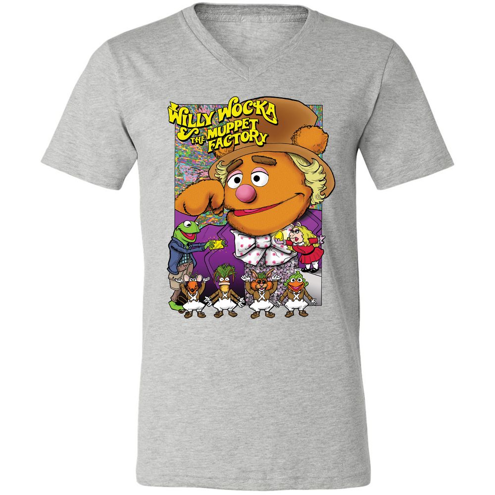Unisex V-Neck T-Shirt - LDDGFJAD - Athletic Heather - 7