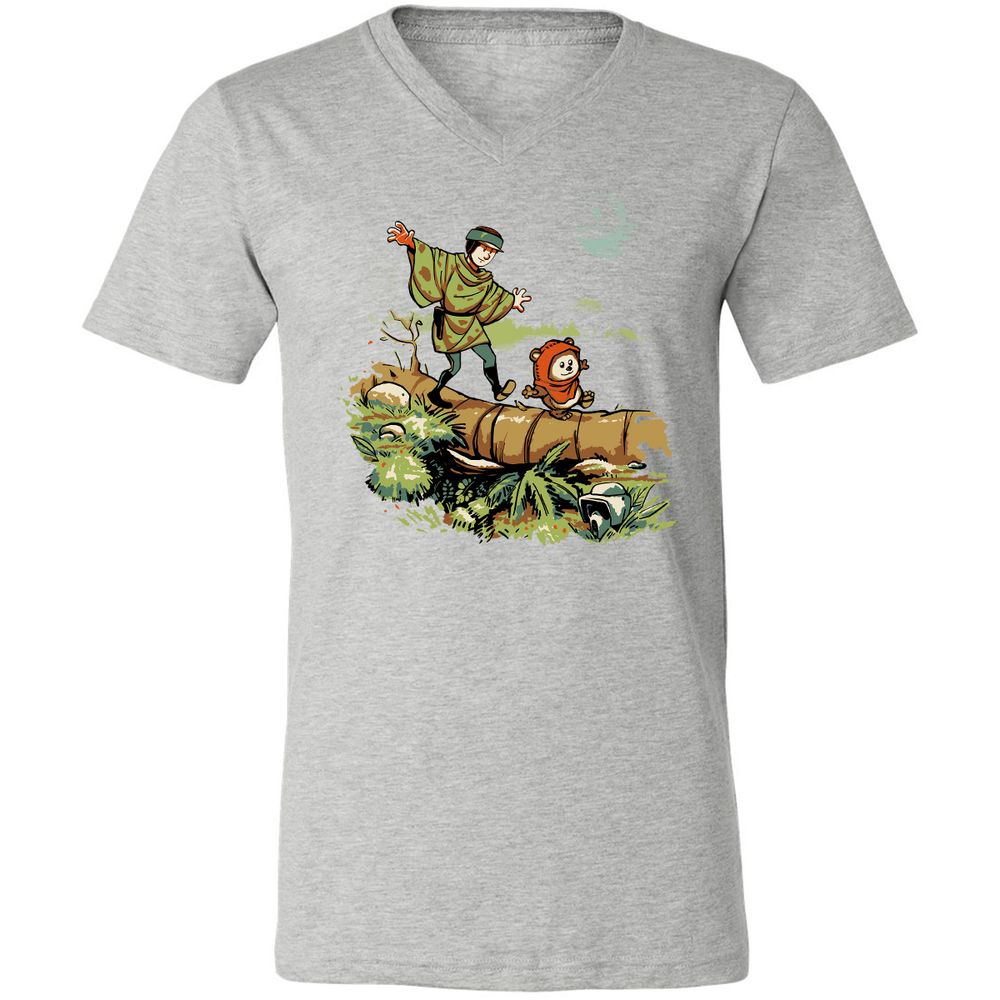 Unisex V-Neck T-Shirt - DEGALS3Z - Athletic Heather - 7