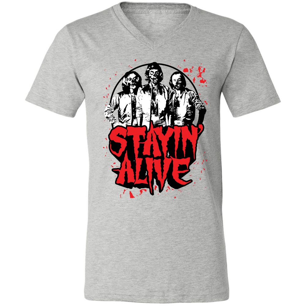 Bee Gees Stay Alive - Athletic Heather - 7