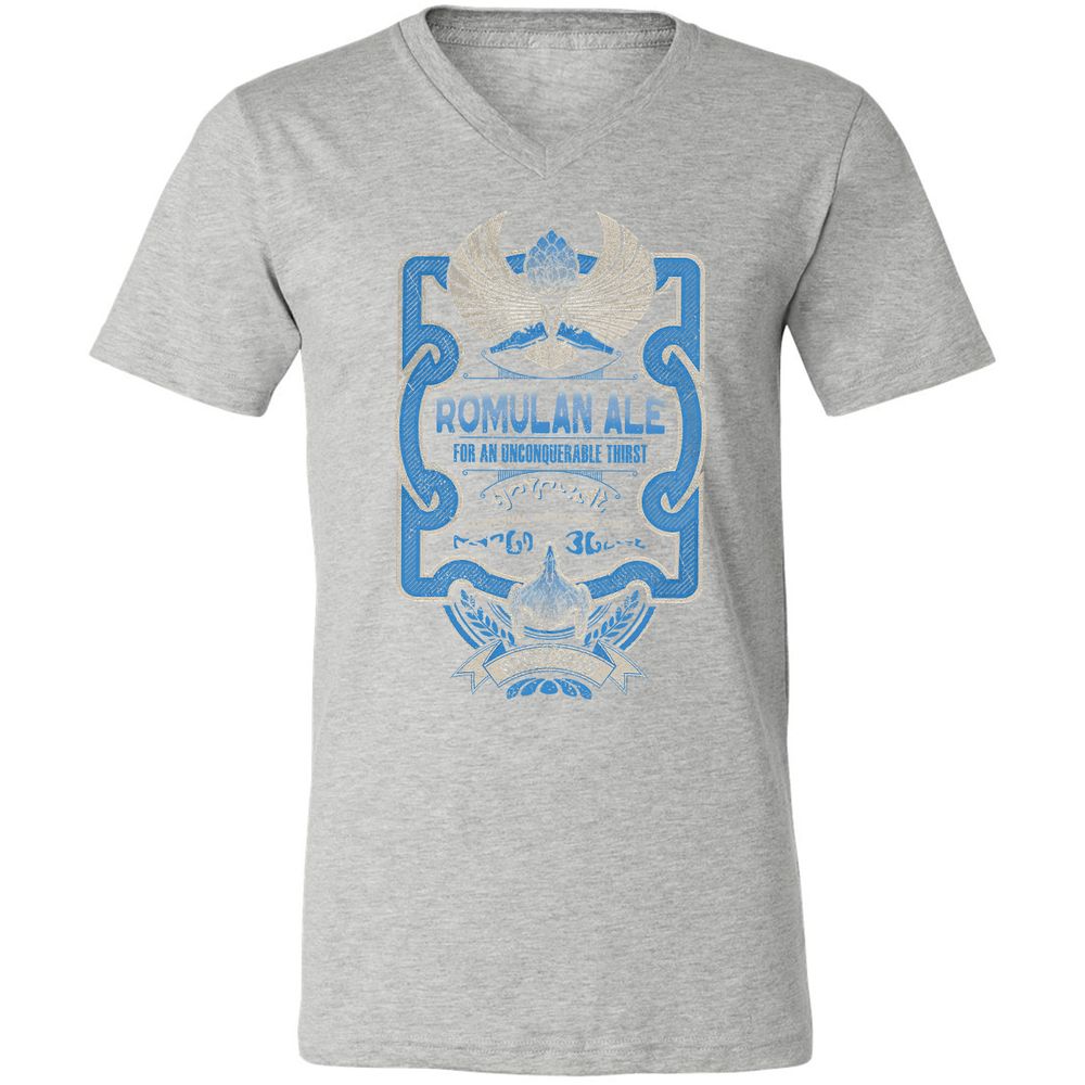 Unisex V-Neck T-Shirt - 3DCUEBJJ - Athletic Heather - 7