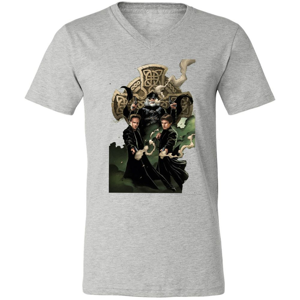 Unisex V-Neck T-Shirt - 6LBP9EX1 - Athletic Heather - 7