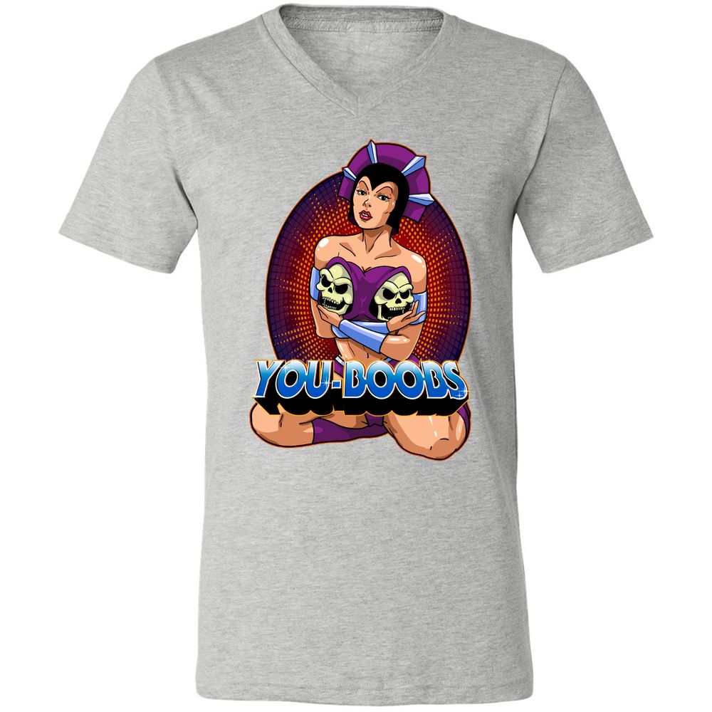 Unisex V-Neck T-Shirt - 829VQMD3 - Athletic Heather - 7