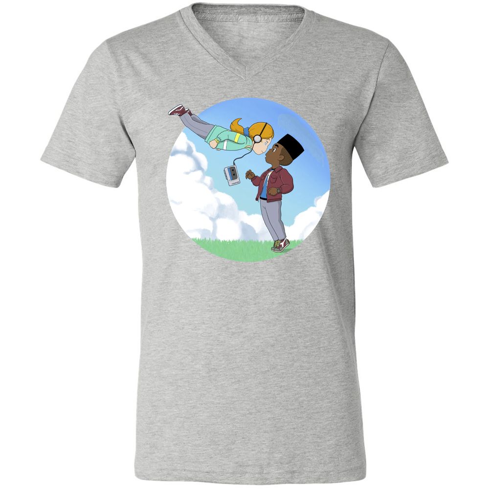 Unisex V-Neck T-Shirt - YQL1LWXH - Athletic Heather - 7