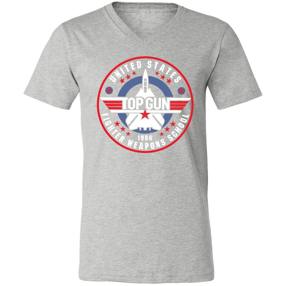 Unisex V-Neck T-Shirt - 194BU7W5 - Athletic Heather - 7