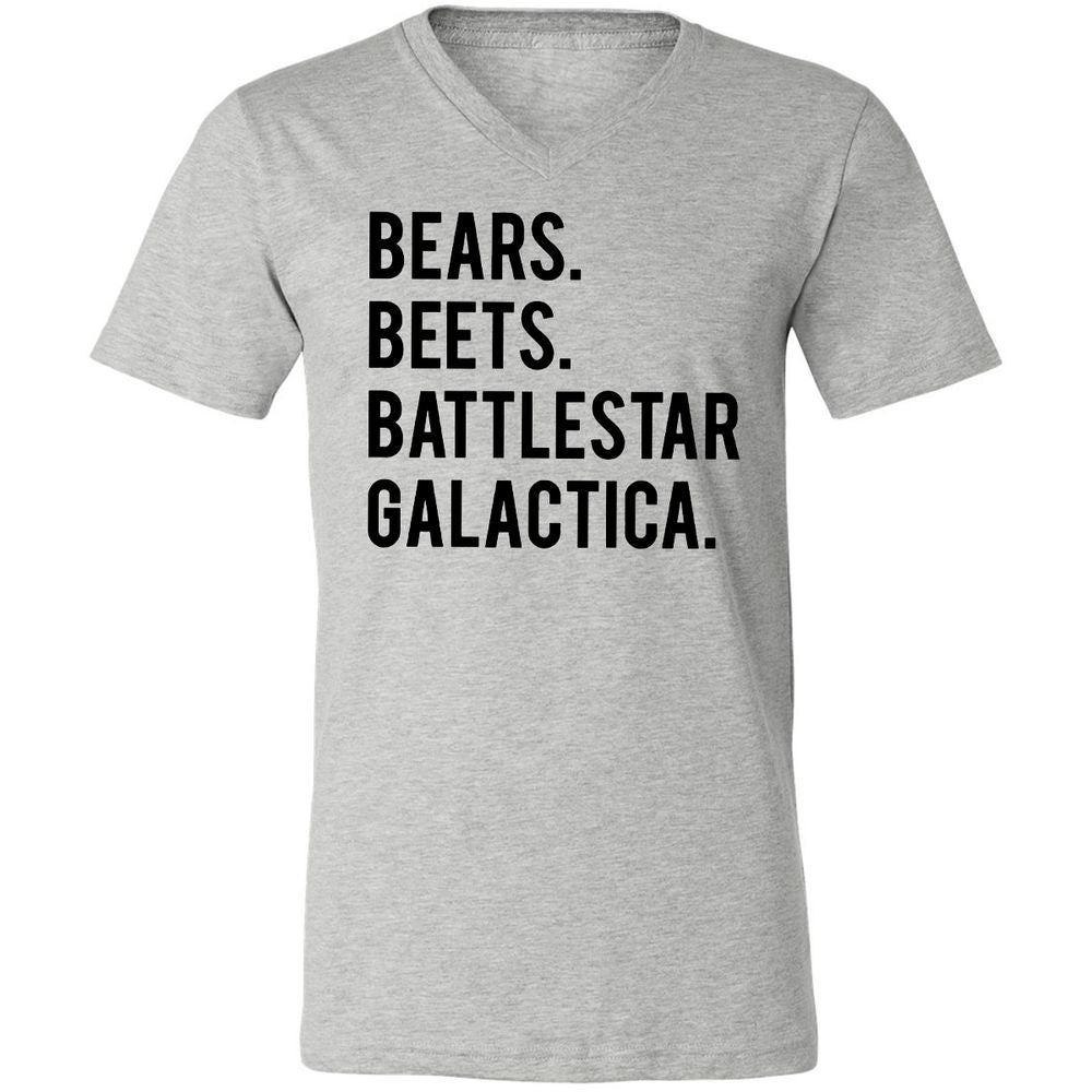 Unisex V-Neck T-Shirt - V7HFS8ZH - Athletic Heather - 7