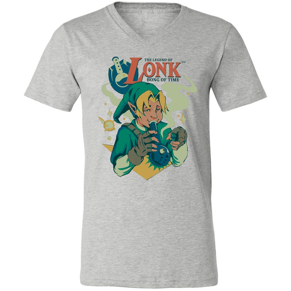 Unisex V-Neck T-Shirt - B98JACLR - Athletic Heather - 7