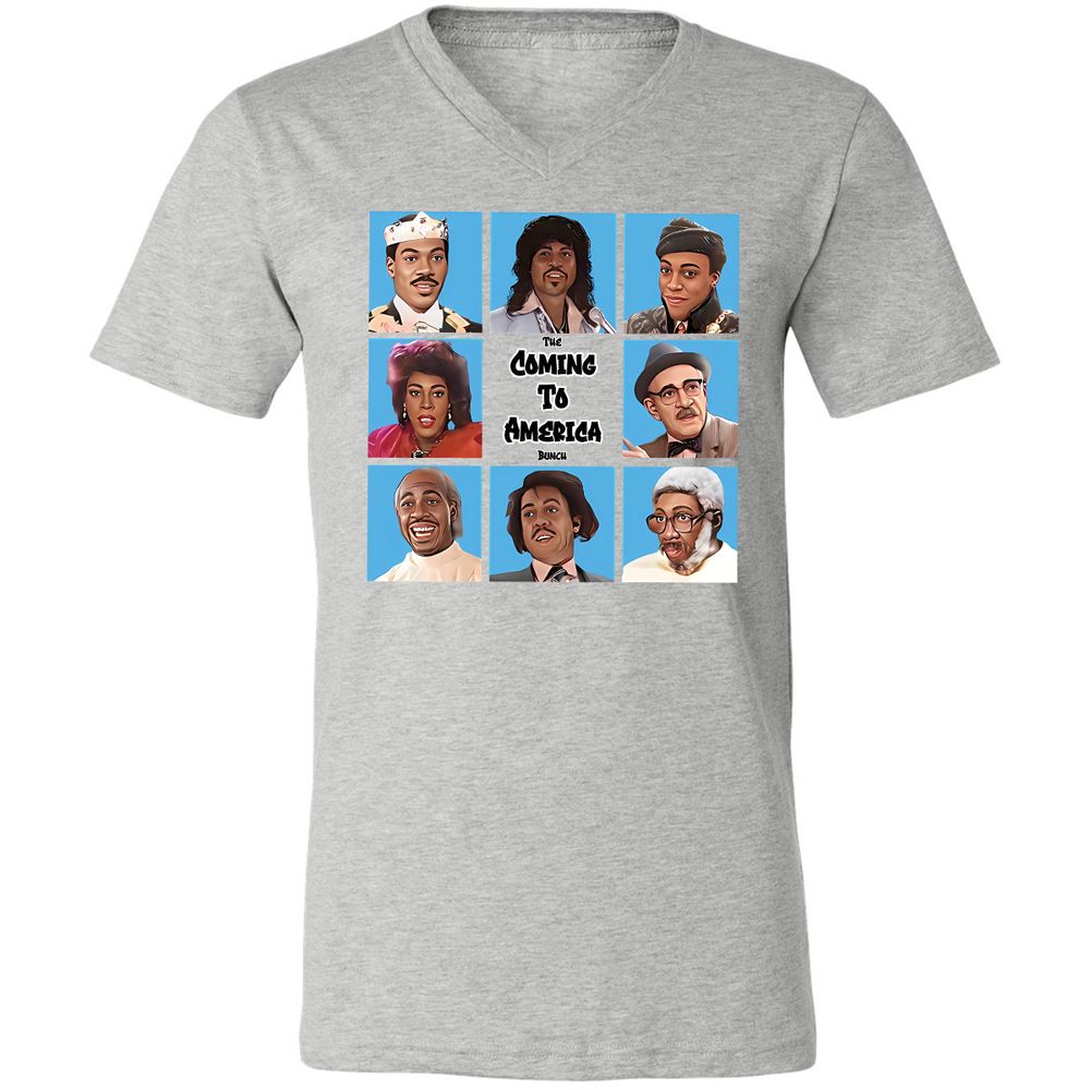 Unisex V-Neck T-Shirt - UFVL5Y5Q - Athletic Heather - 7