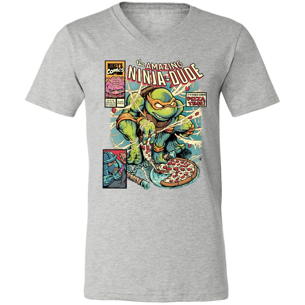 Unisex V-Neck T-Shirt - RDTUAN88 - Athletic Heather - 7