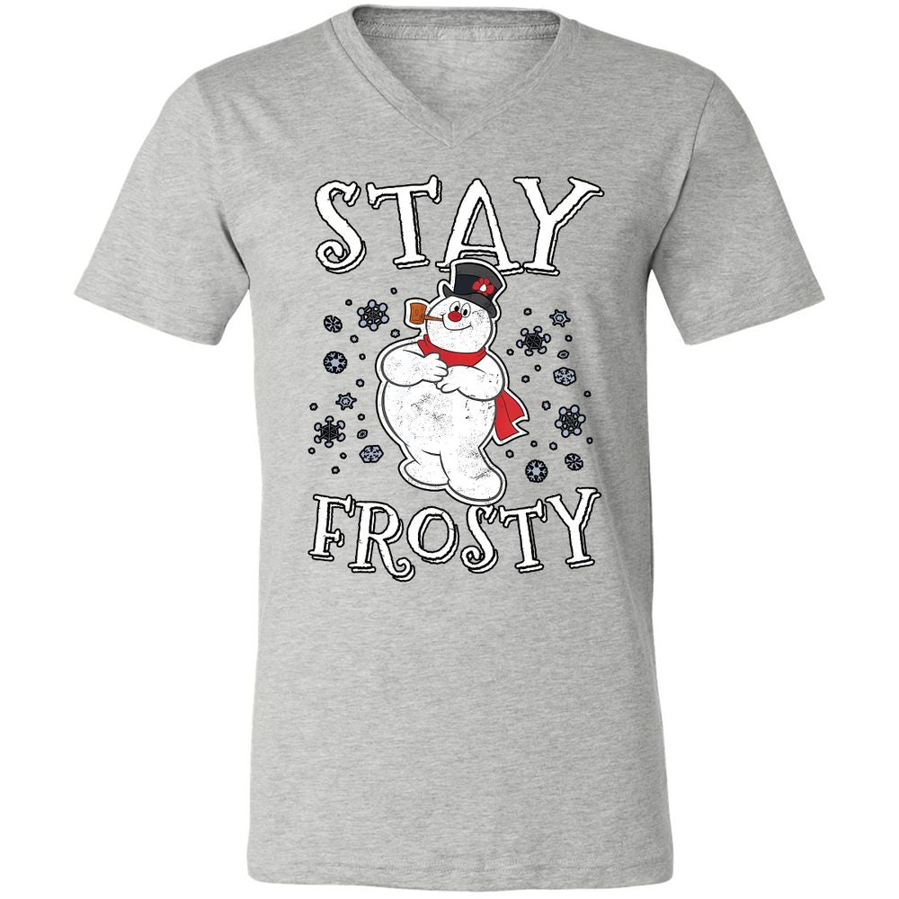 Unisex V-Neck T-Shirt - T5P7LFPJ - Athletic Heather - 7